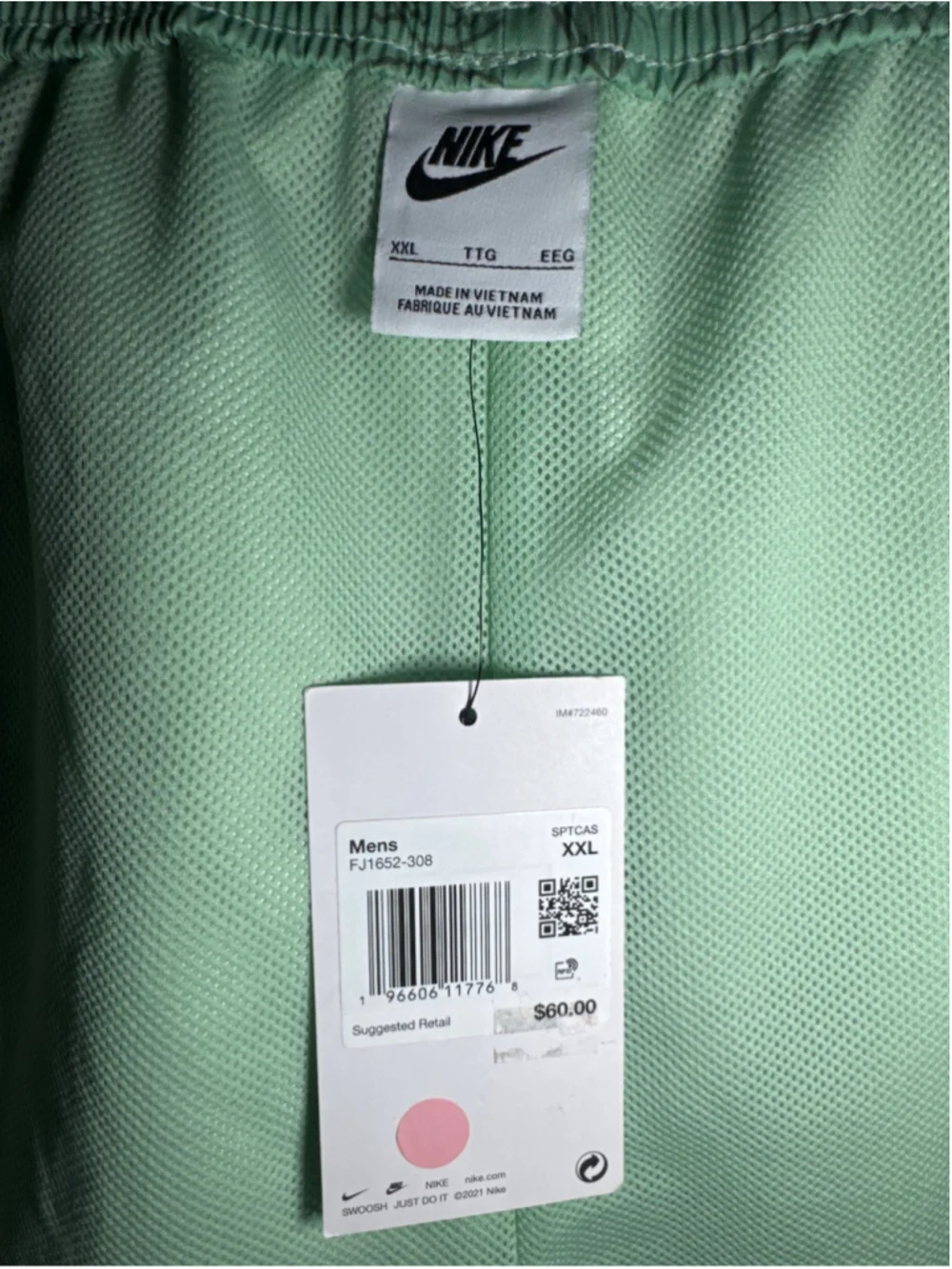 Men's Nike Swim Trunks XXL Green Black Graphic Print